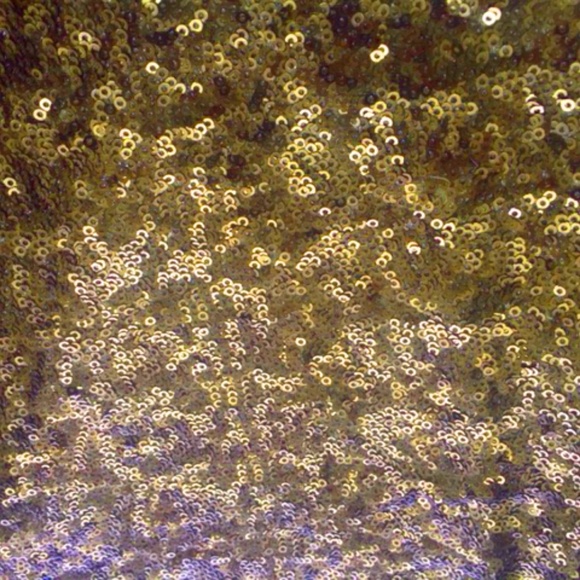 Super Chic Matte Gold Sequin Mini Skirt - Picture 3 of 4